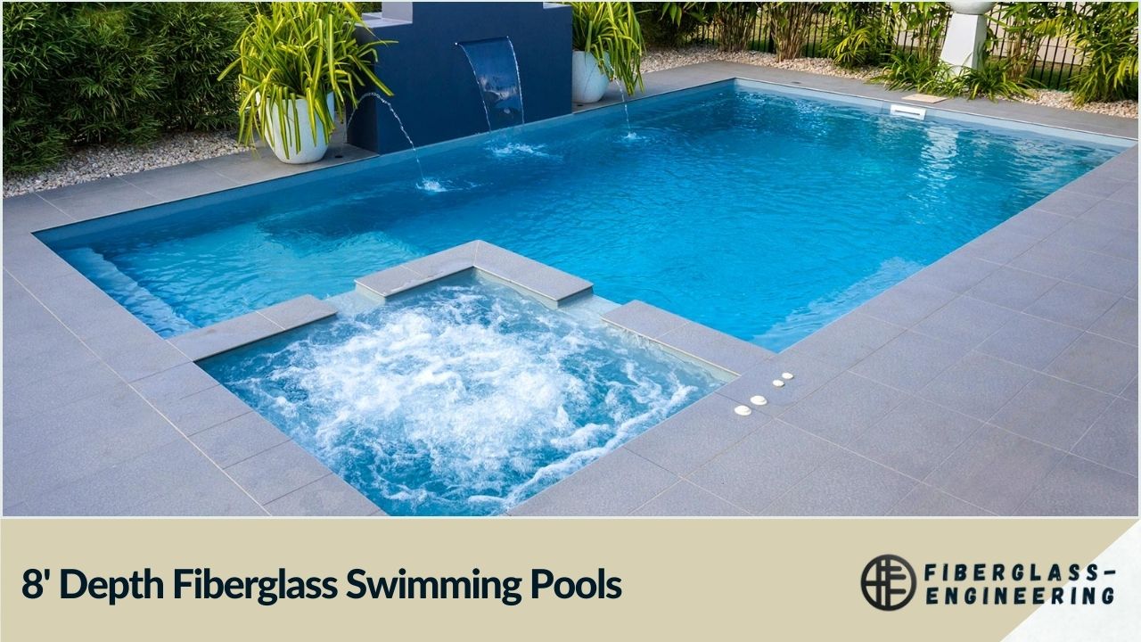 8' Depth Fiberglass Swimming Pools